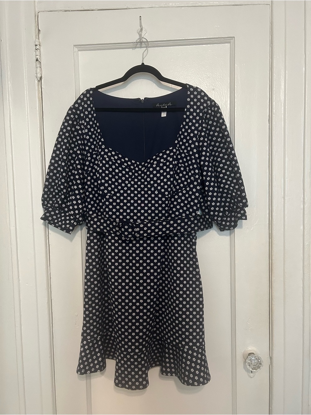 Hutch Navy and White Floral Mini Dress